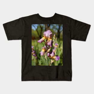 Lavender Irises Kids T-Shirt